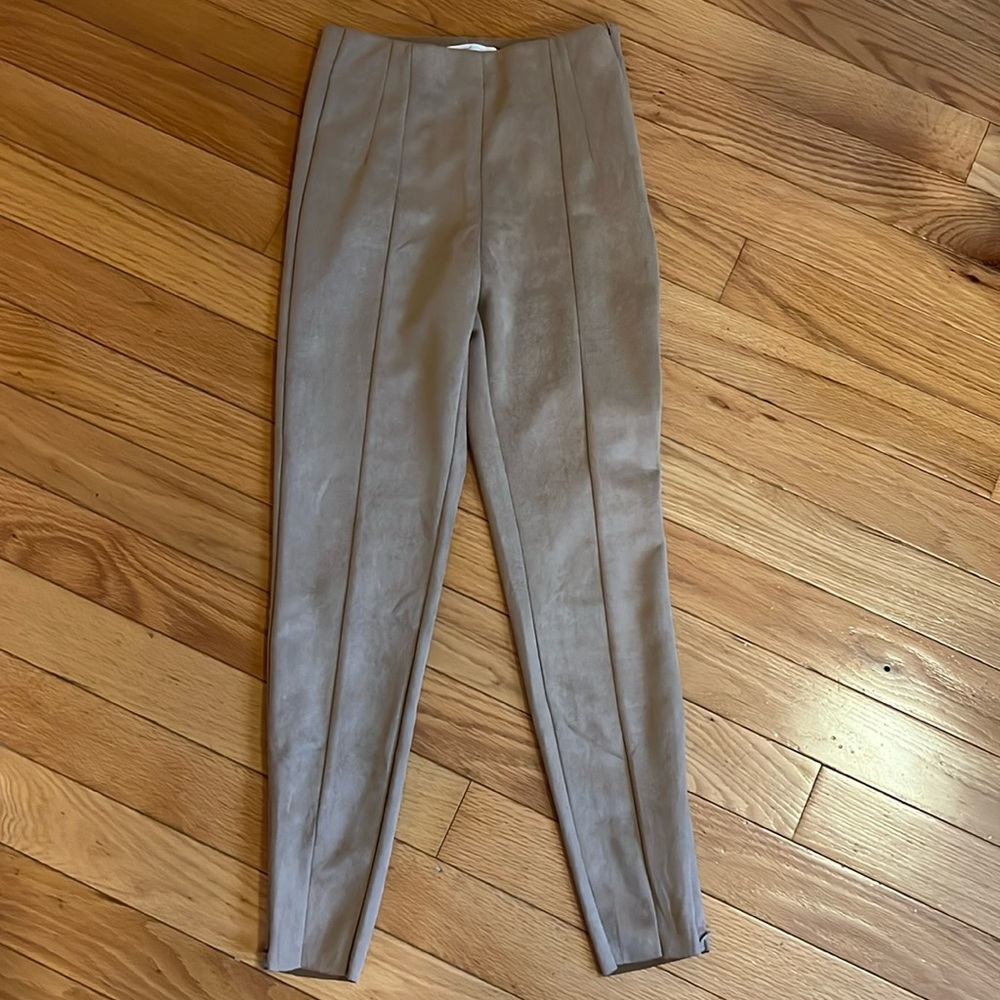 Suede Skinny Tan Pants NWT